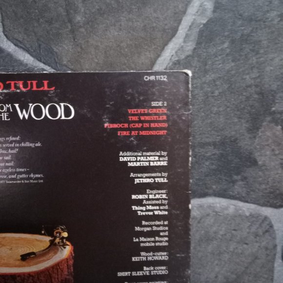 Jethro Tull Songs From The Wood Vinyl Record CHR 1152  Year 1977 - Picture 6 of 10